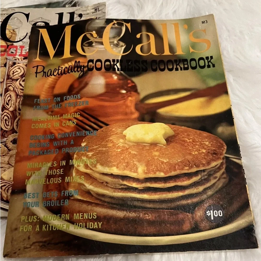 Vintage McCall’s Collection Cookbook Holder includes 1965‎ Set of 3 Cookbooks